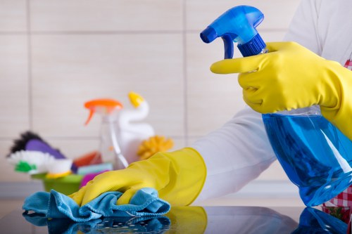 Professional oven cleaner servicing a kitchen in Fulham
