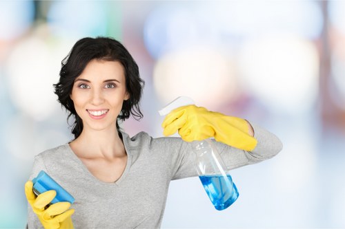 Professional Fulham cleaners working in a modern home interior