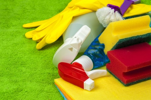 Professional upholstery cleaning setup for a local Fulham property