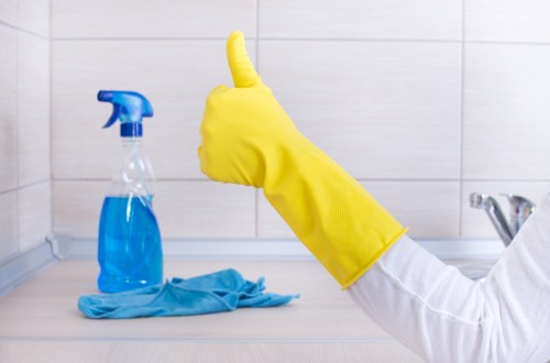 Commercial cleaner in Fulham maintaining an office space