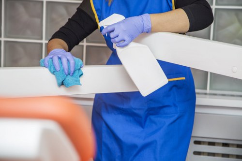 Staff assessing a service concern in a cleaning company